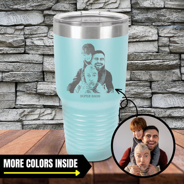 Personalized 30 oz Dad Photo Tumbler